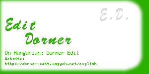 edit dorner business card